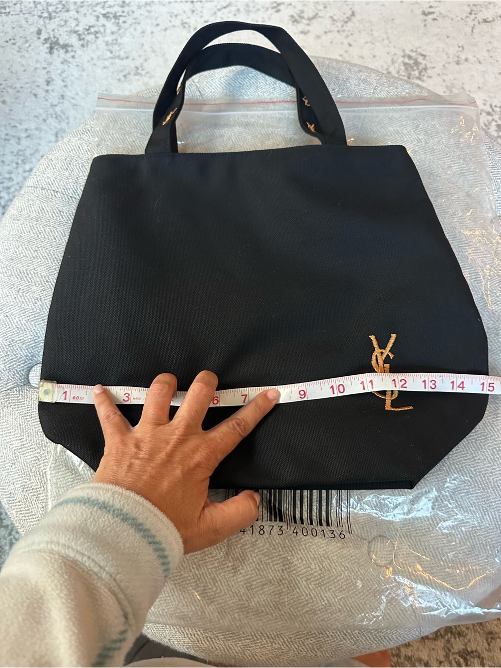 YSL Beauty Parfums Black Tote Bag – NEW Hot Pink Silky Interior - Gift w Purchas - Picture 12 of 16